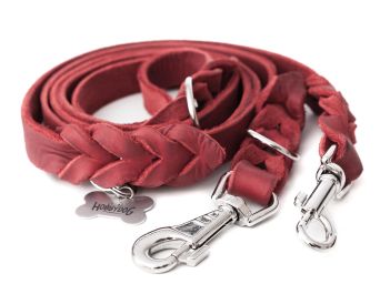 Leder Hundeleine, Farbe rot