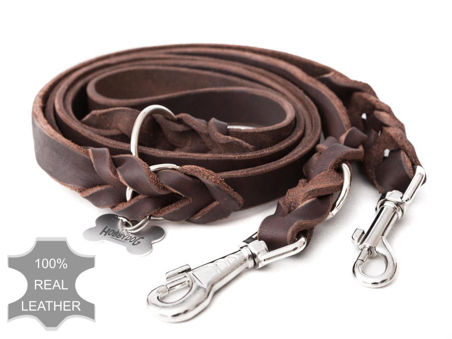 Leder Hundeleine, Farbe braun