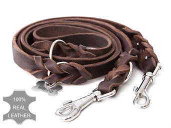 Leder Hundeleine, Farbe braun