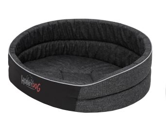Hundebett "Oval" ,Farbe schwarz Ekolen