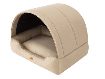Hundebett und Hundehütte "Prompter", Farbe beige